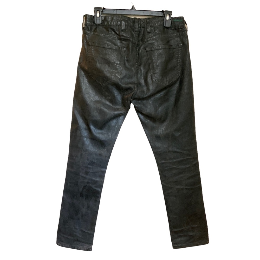 Tortoise Waxed Coated Washed Black Jeans sz 28 - Picture 3 of 7